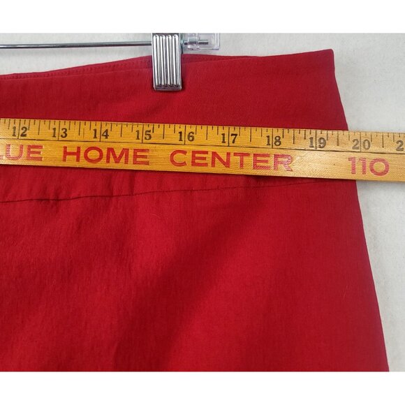 Lane Bryant Red Knee-Length Pencil Skirt Size 18 Rayon Nylon Spandex *callout - Picture 4 of 6